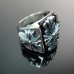 925 Silver Cross Ring Agate  - SR20